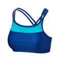UV Skinz's women's crisscross swim bra in navy blue teal|navy-blue-teal