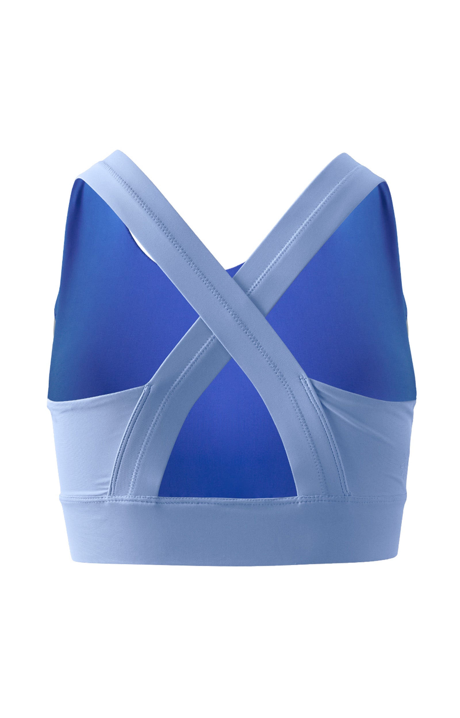 Back View of the Women's Active Swim Bra in Sapphire|sapphire