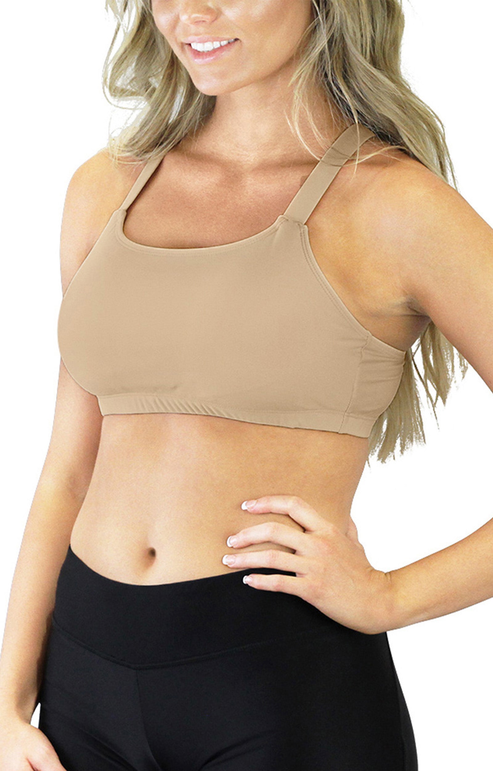 women's adjustable swim bra in beige|beige