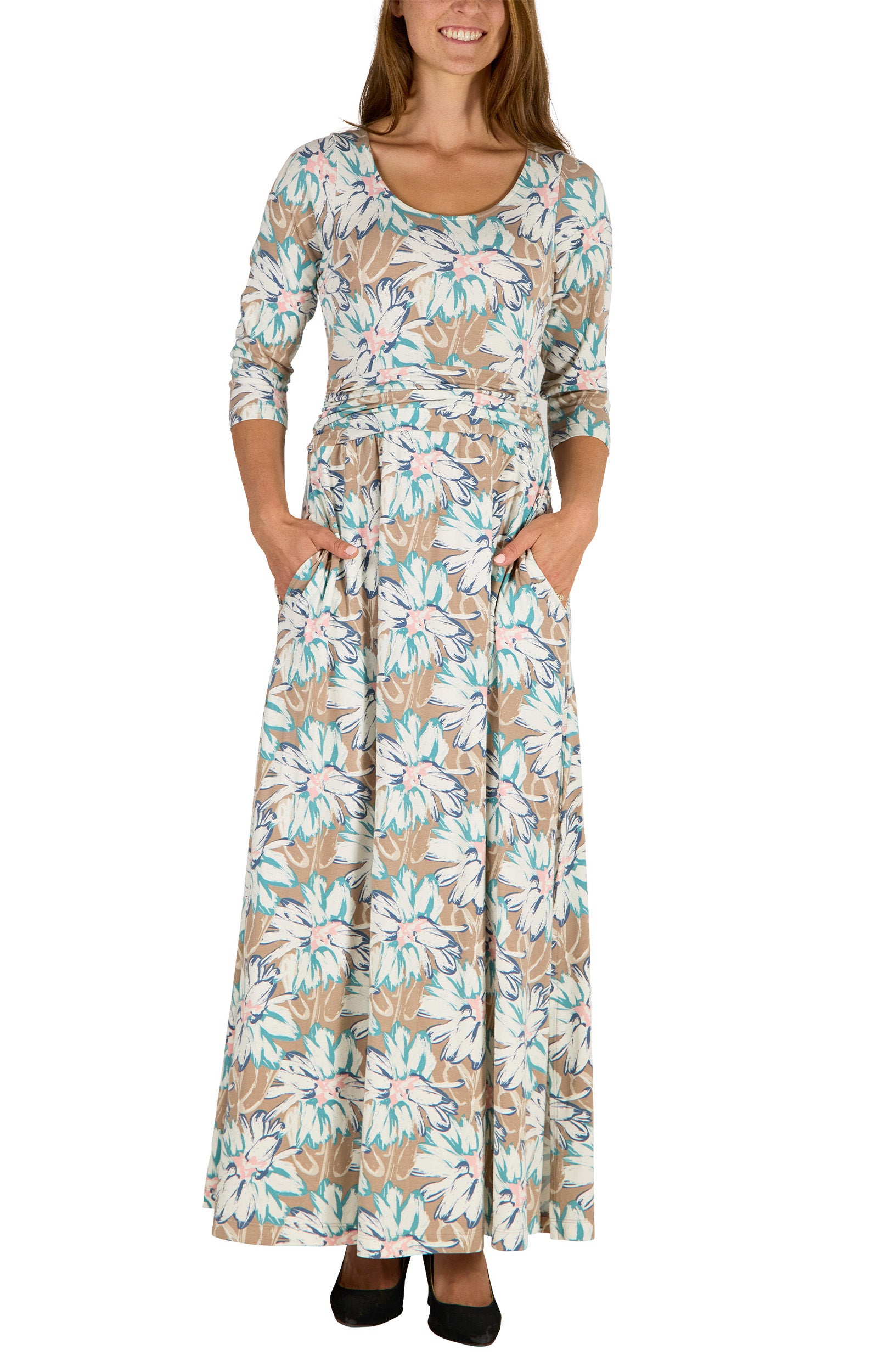 upf maxi dress UV Skinz UPF 50+ Women's UPF Scoop Neck Maxi Dress