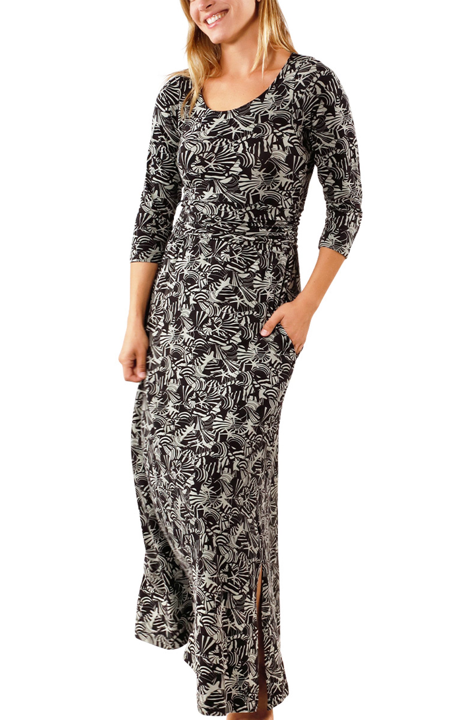 womens scoop neck maxi dress in shadow shells|shadow-shells