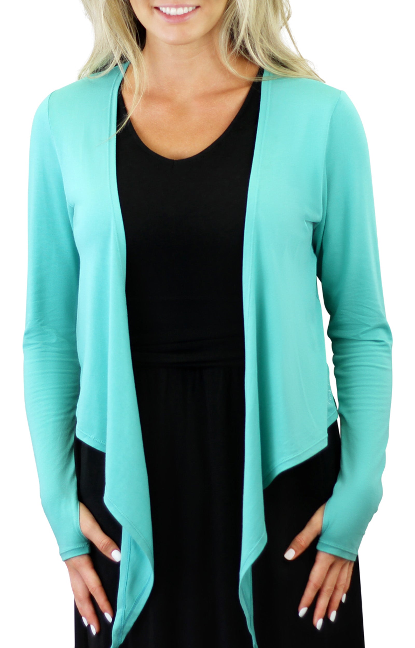 UV Skinz's women's sun wrap in turquoise|turquoise