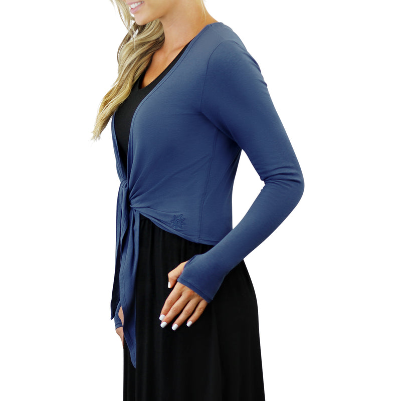 UV Skinz's women's sun wrap in washed navy|washed-navy