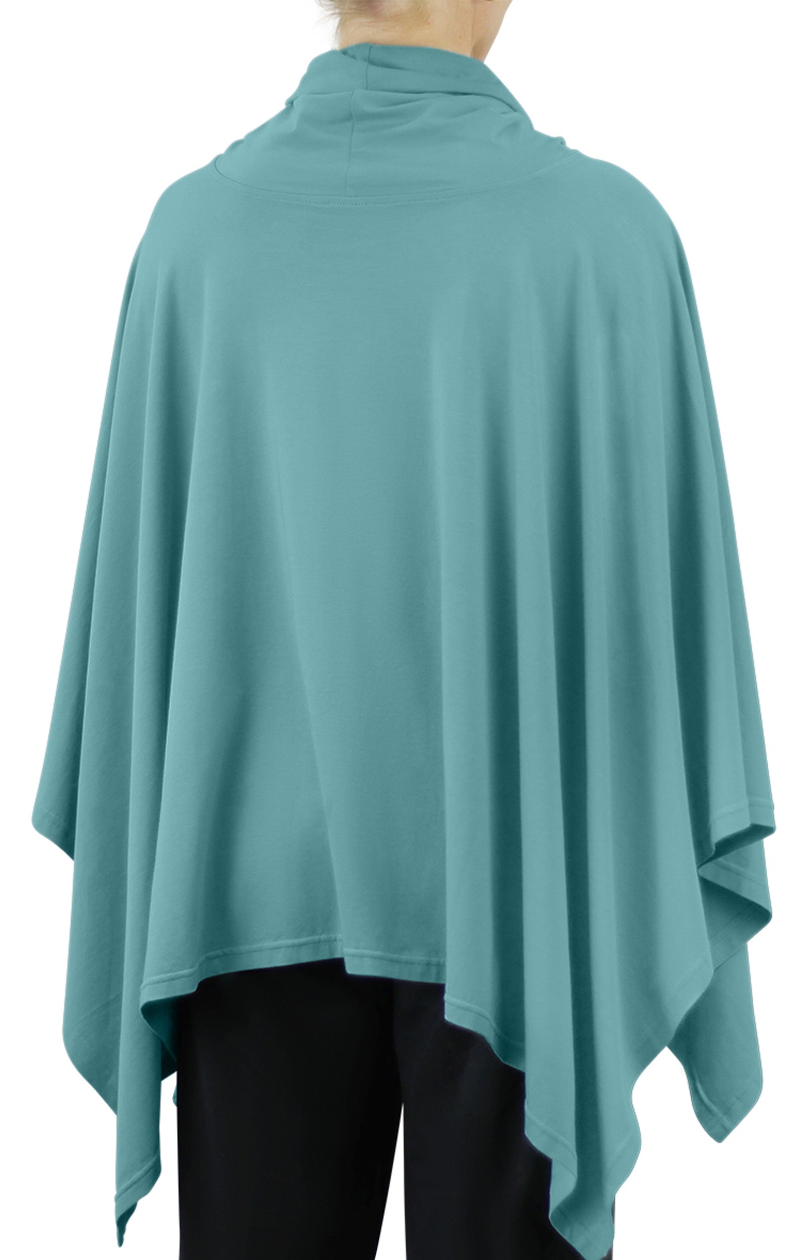 women's sun poncho in river|river