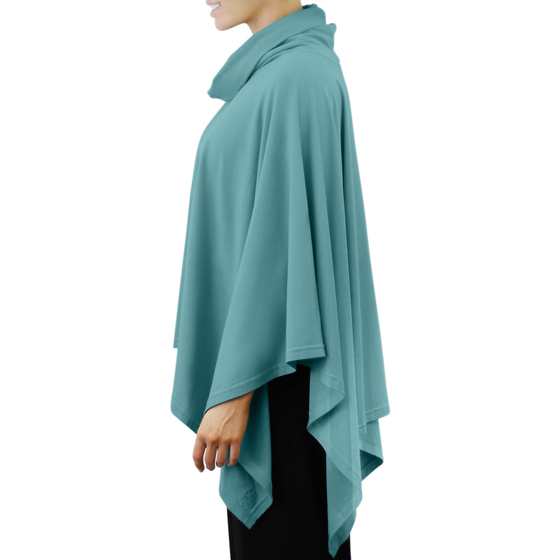 women's sun poncho in river|river