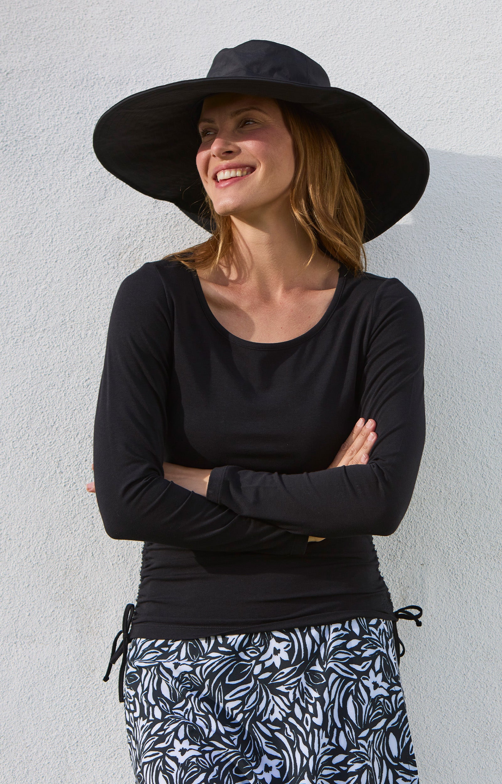 Women's Long Sleeve Ruched Everyday Tee