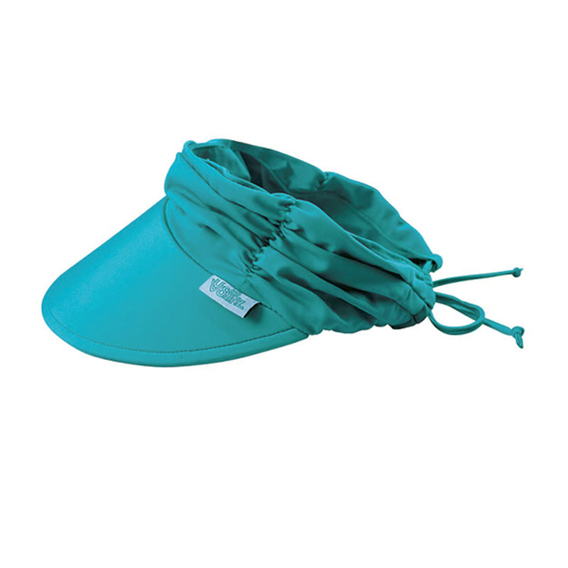 UV Skinz's women's swim visor in teal|teal