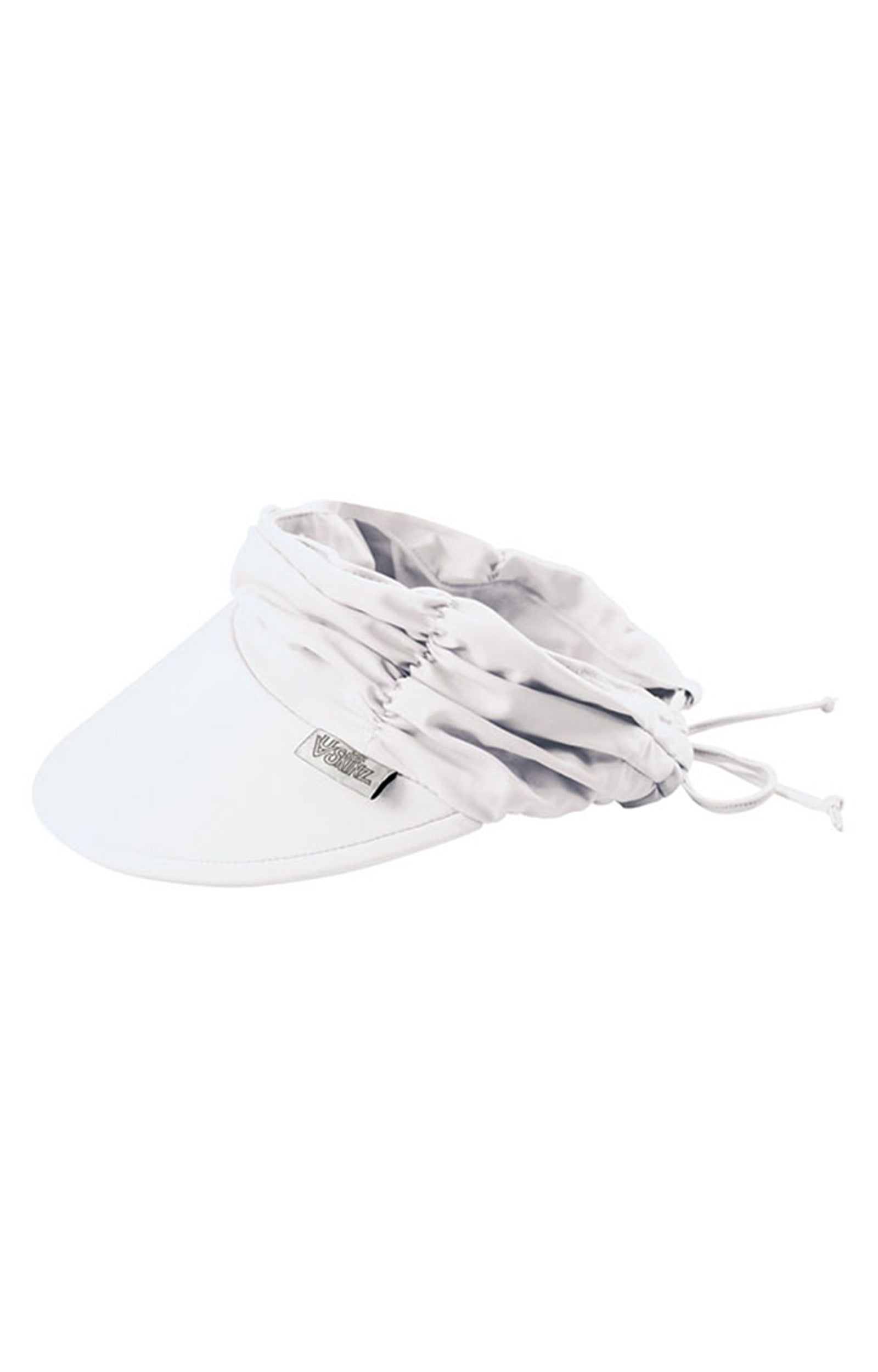 UV Skinz's women's swim visor in white|white