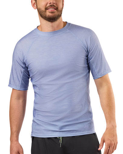 mens short sleeve crew sun & swim shirt|coastal-jaspe