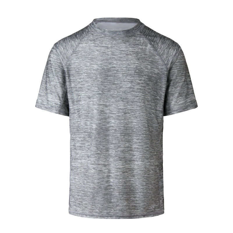 men's short sleeve swim shirt in cool grey jaspe|cool-grey-jaspe