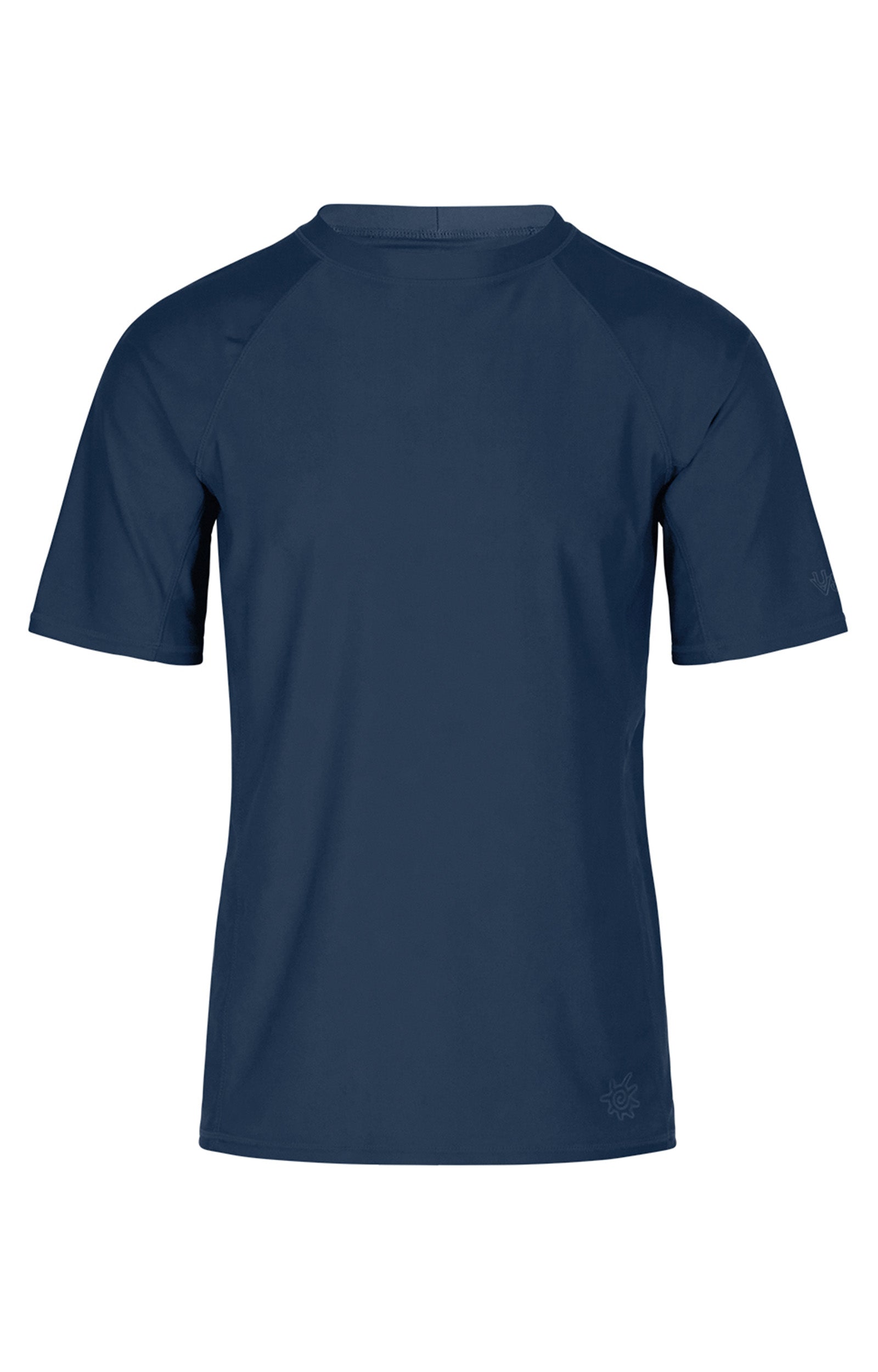 men's short sleeve swim shirt in midnight|midnight