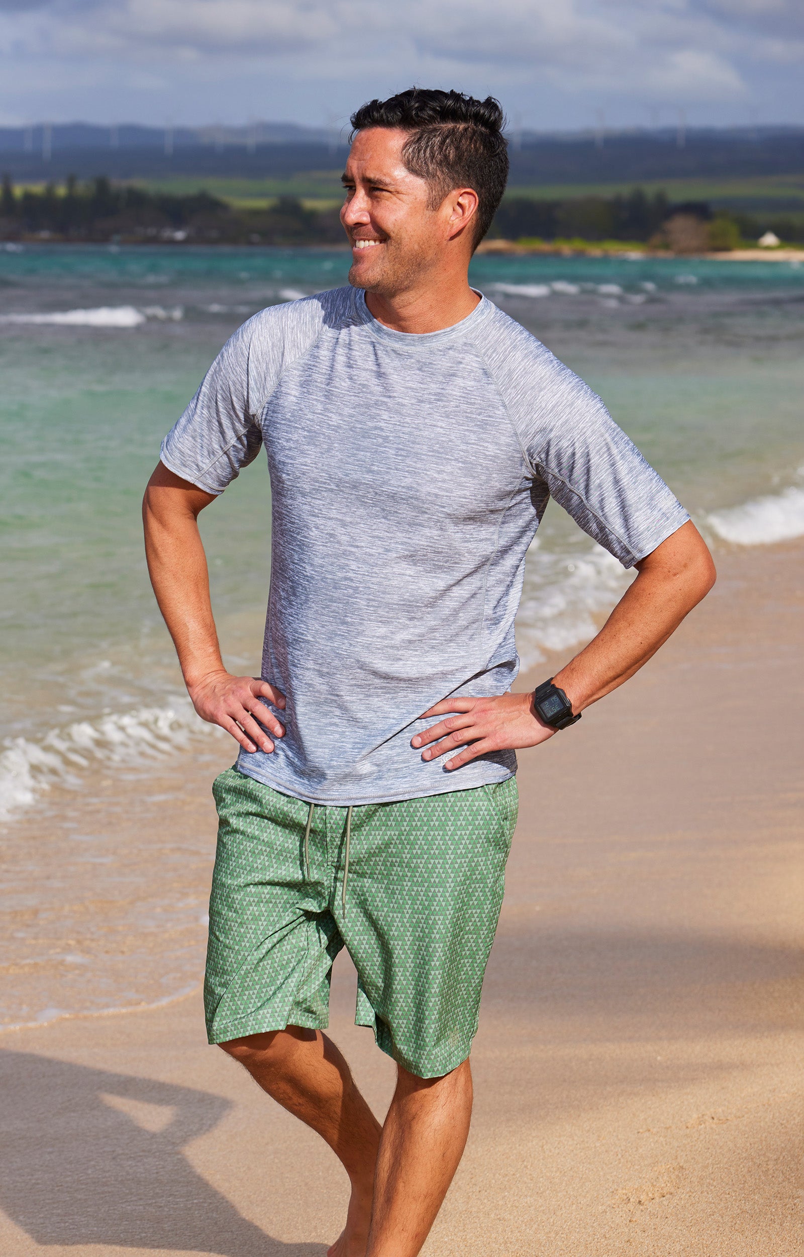 Men's Short Sleeve Crew Sun & Swim Shirt
