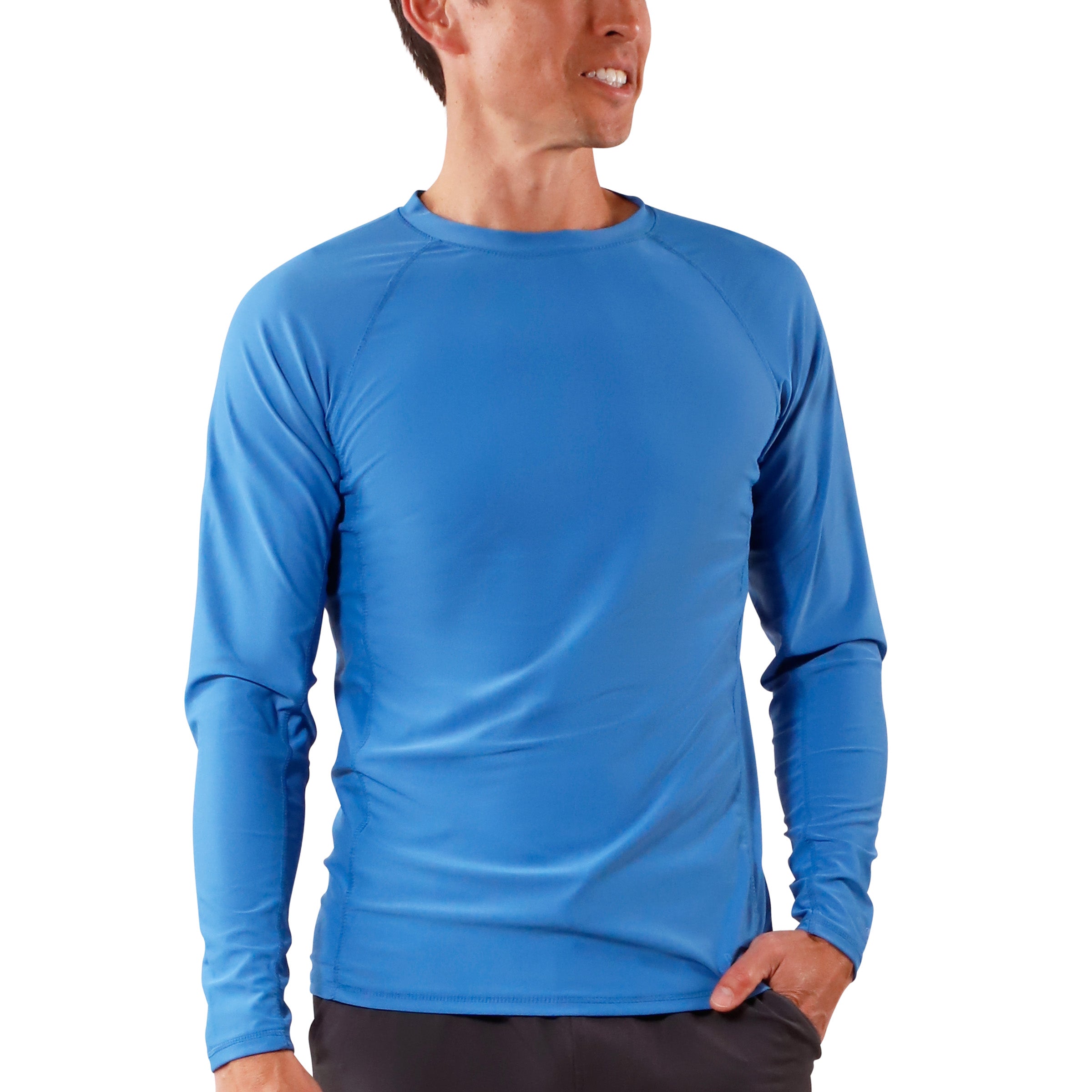 Men's Long Sleeve Crew Swim Shirt | Certified UPF 50+ – UV