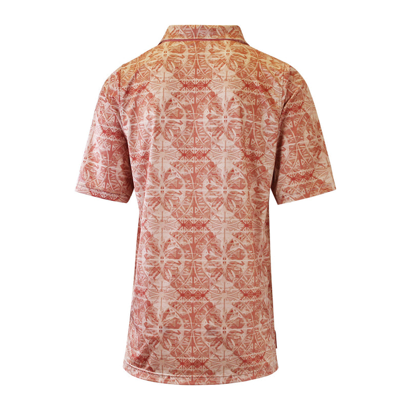 Back of the Men's Short Sleeve Polo in Canyon Stained Glass|canyon-stained-glass