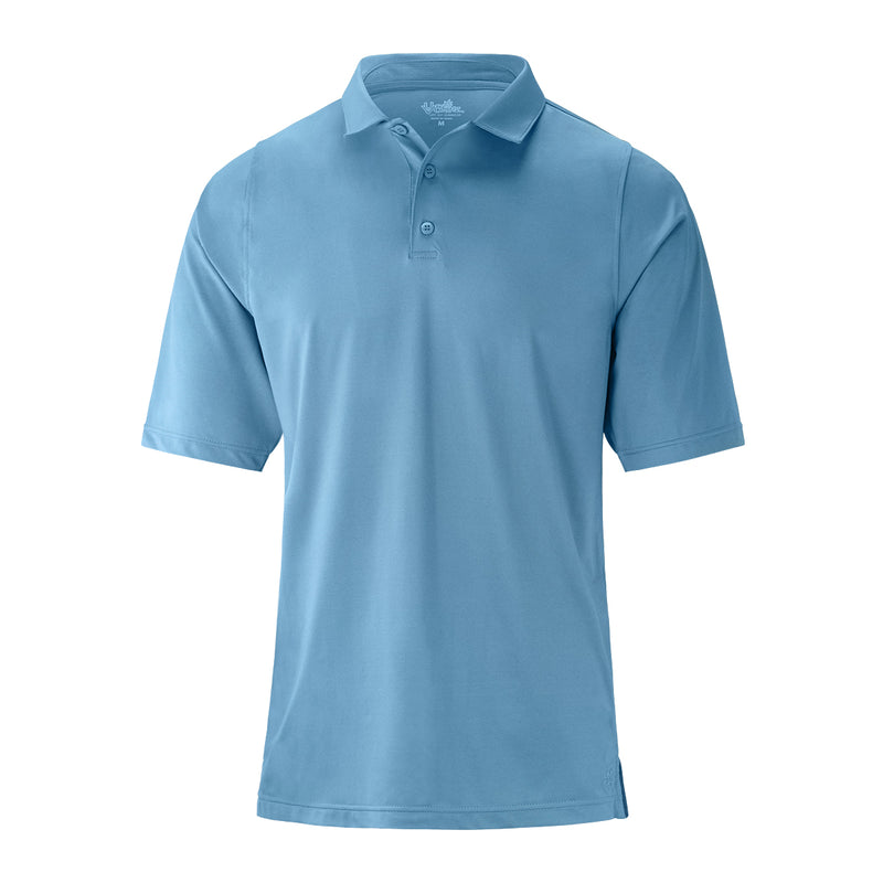 men's short sleeve polo in lagoon|lagoon