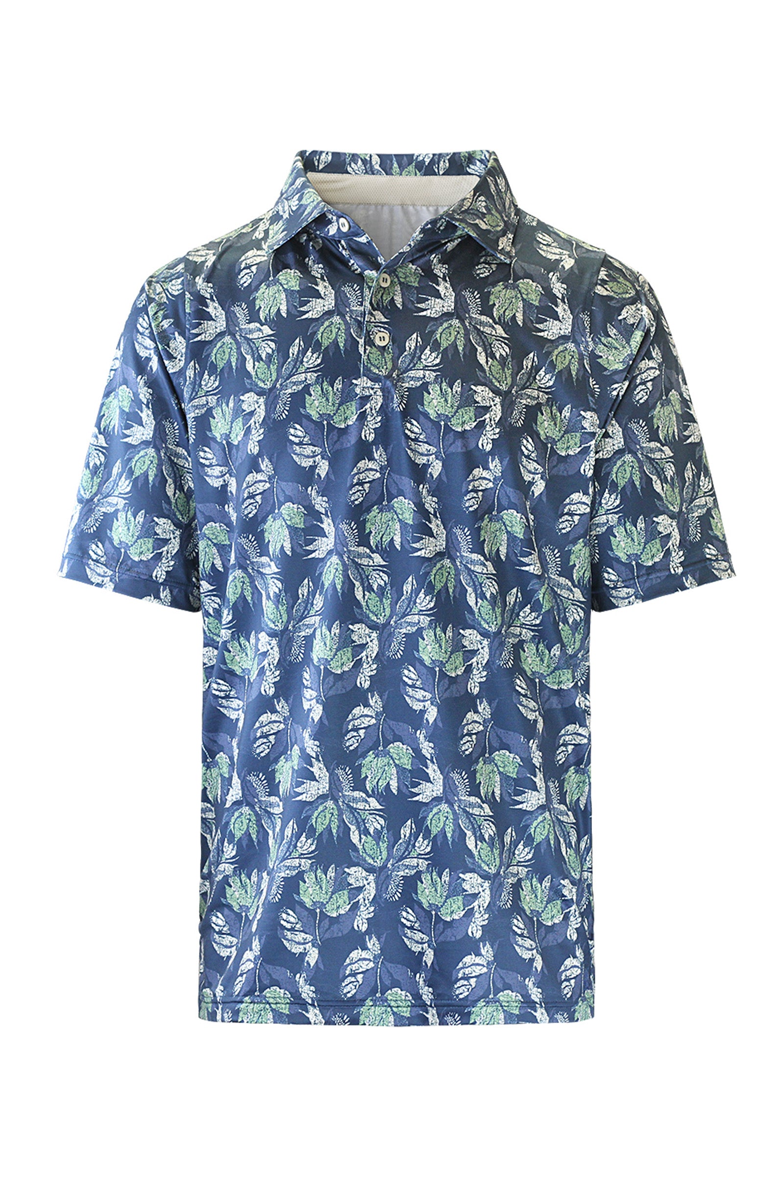 men's short sleeve polo in vintage tropical