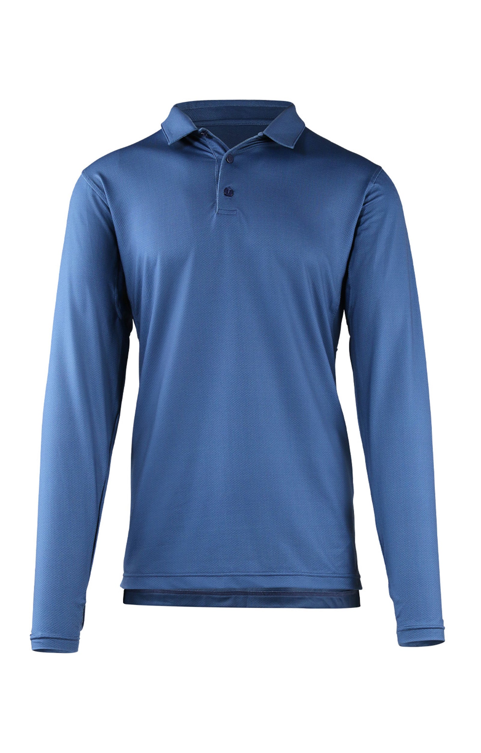 mens long sleeve performance polo shirt in blue links|blue-links