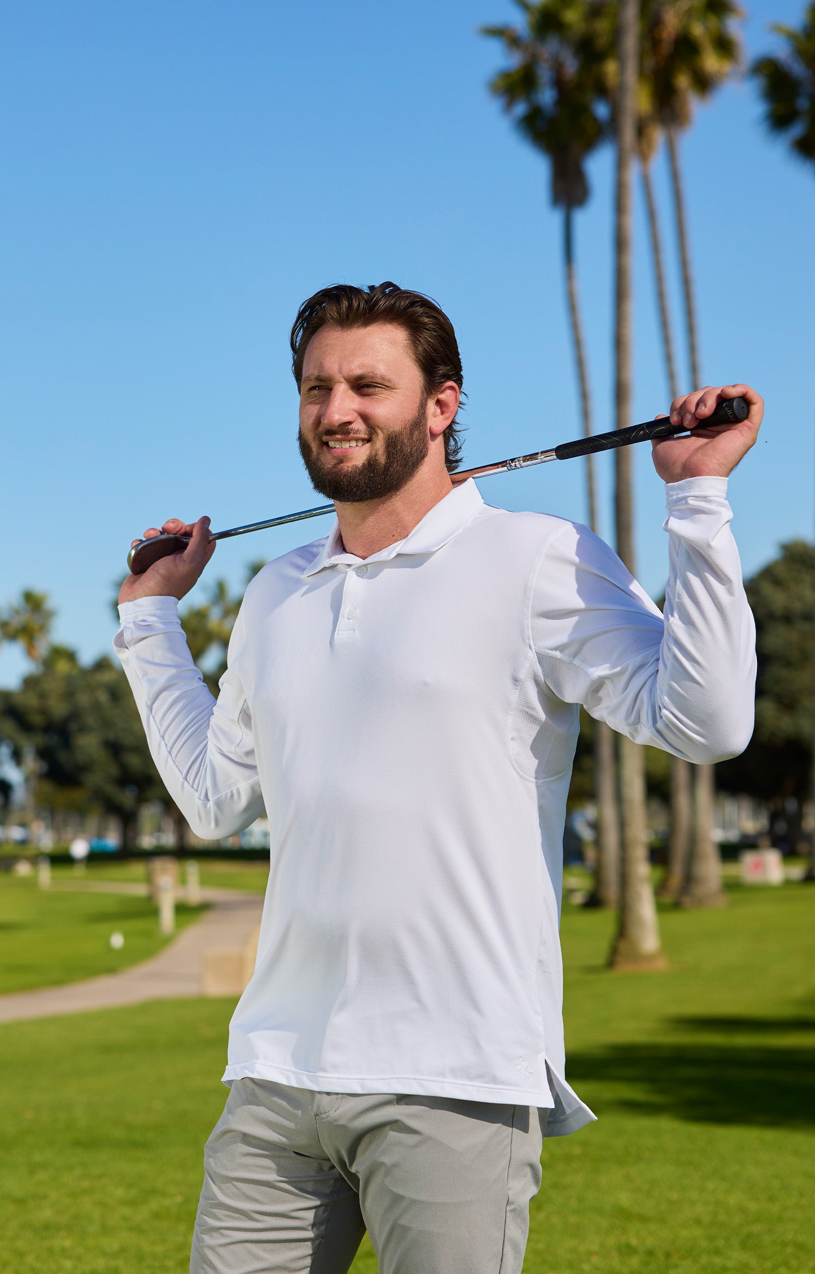 Men's Long Sleeve Performance Polo