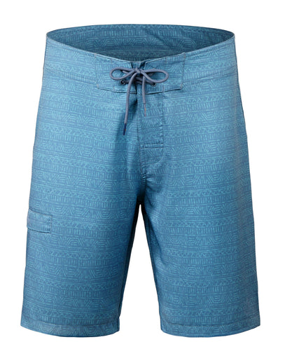 UV Skinz Mens 9In Board Shorts Front View in Baltic Aztec Stripe|baltic-aztec-stripe