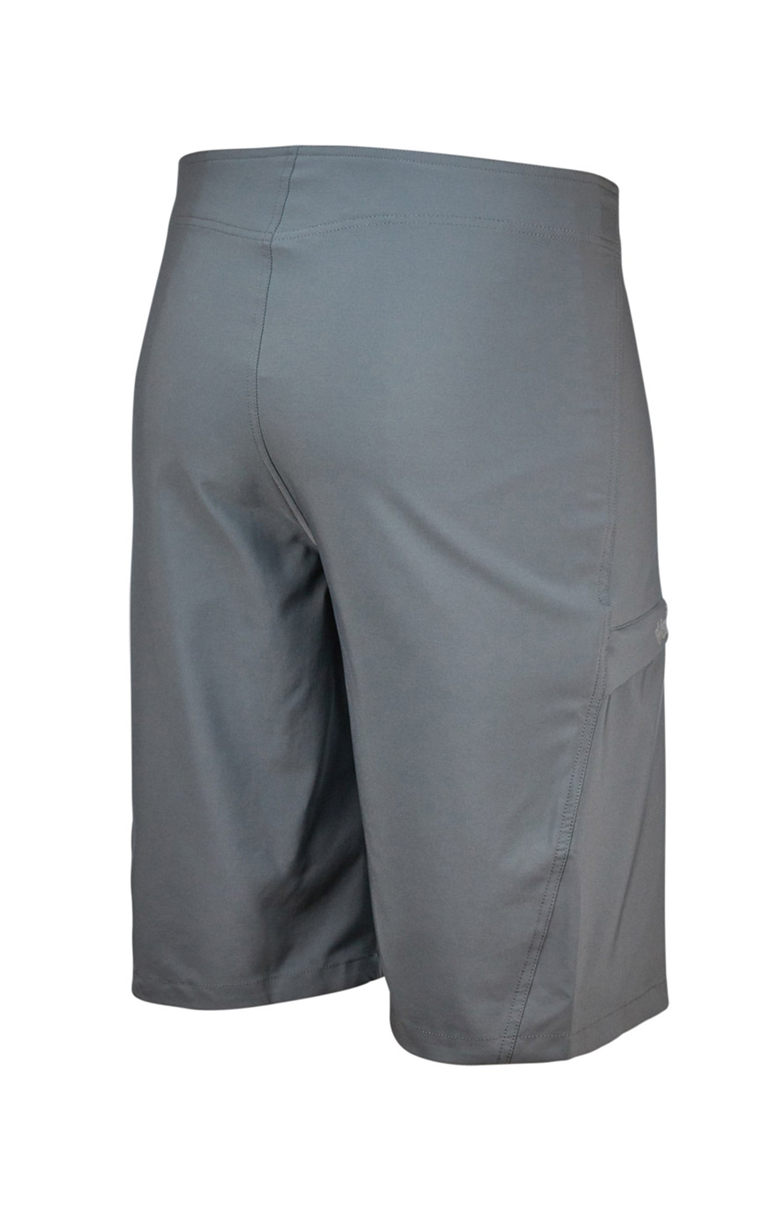 back of the men's coastal board shorts in grey|grey