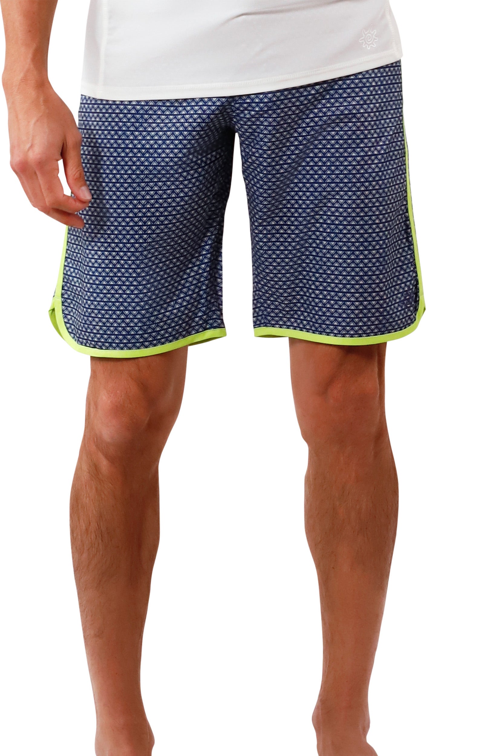 men's board shorts in dark navy zigzag|dark-navy-zigzag