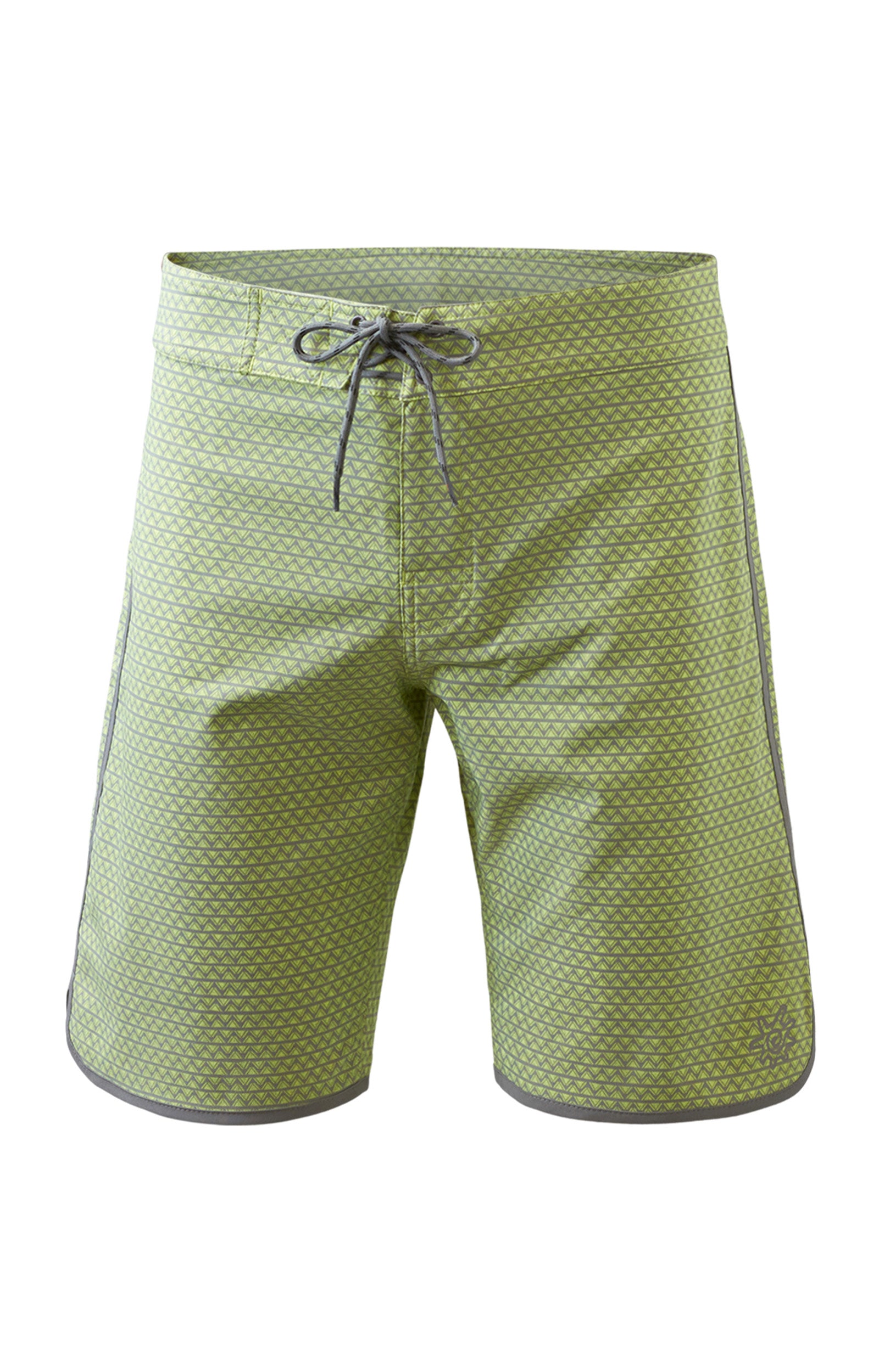 men's board shorts in electric green zigzag|electric-green-zigzag