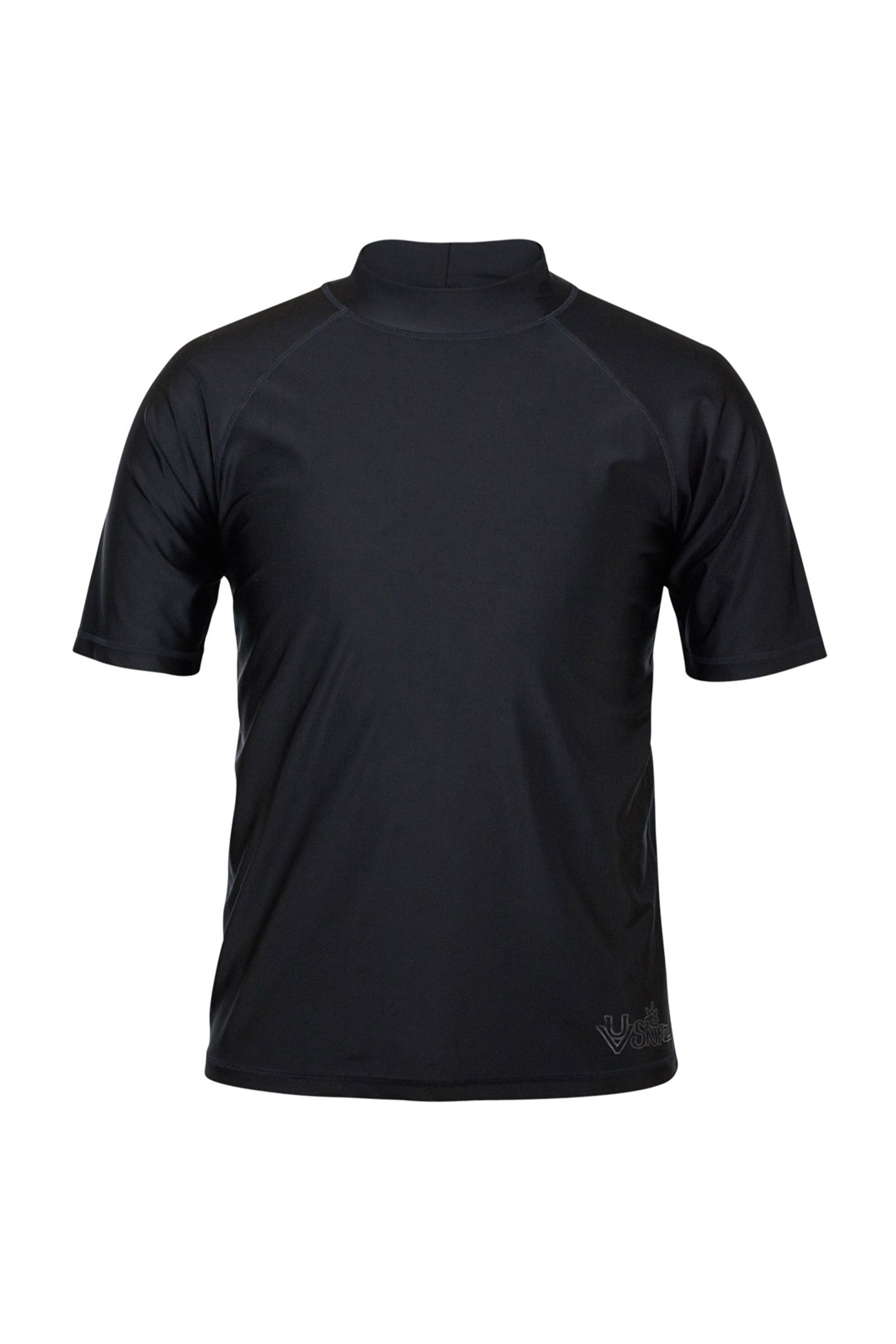 men's short sleeve swim shirt in black