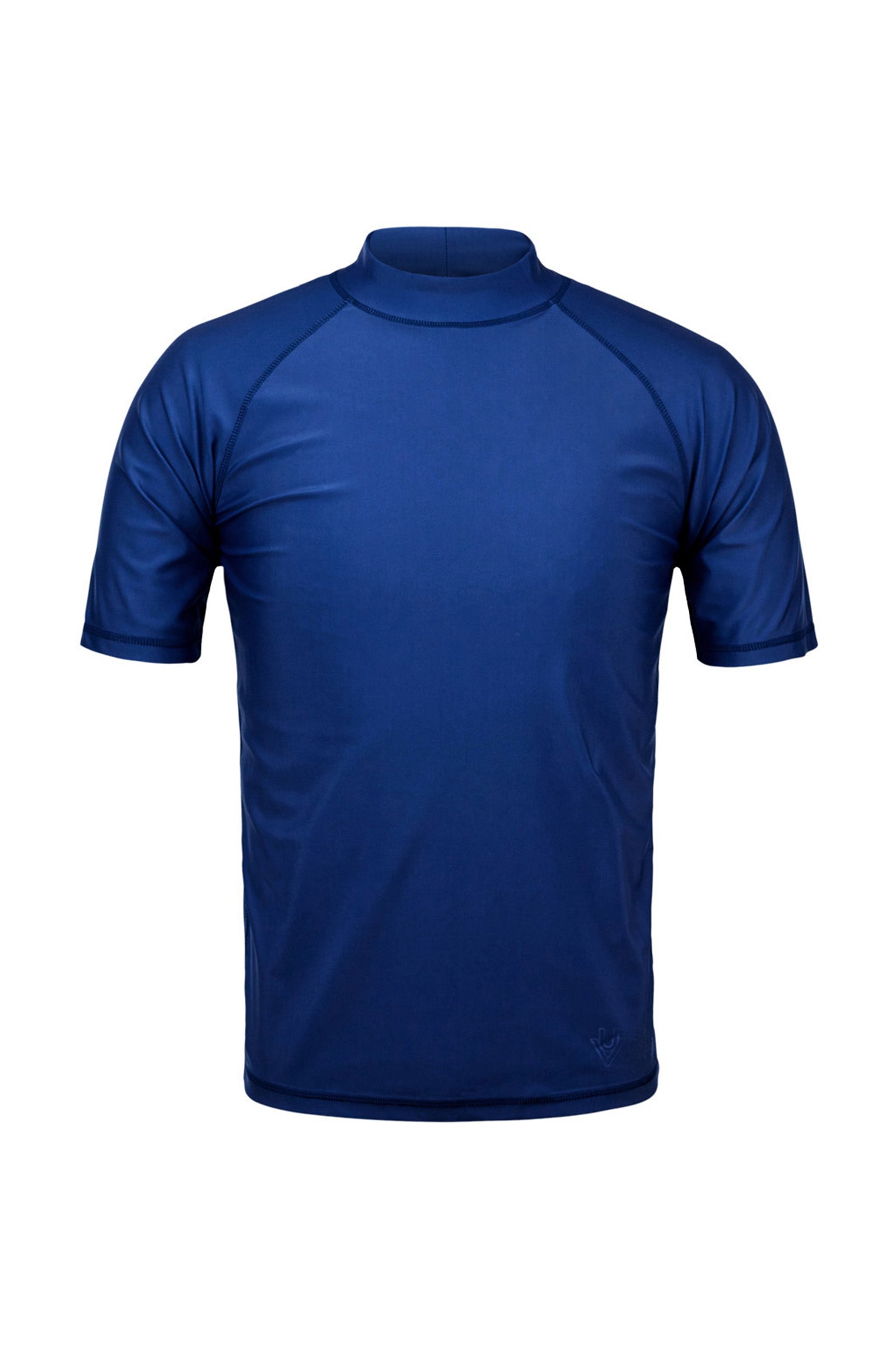 men's short sleeve swim shirt in dark navy