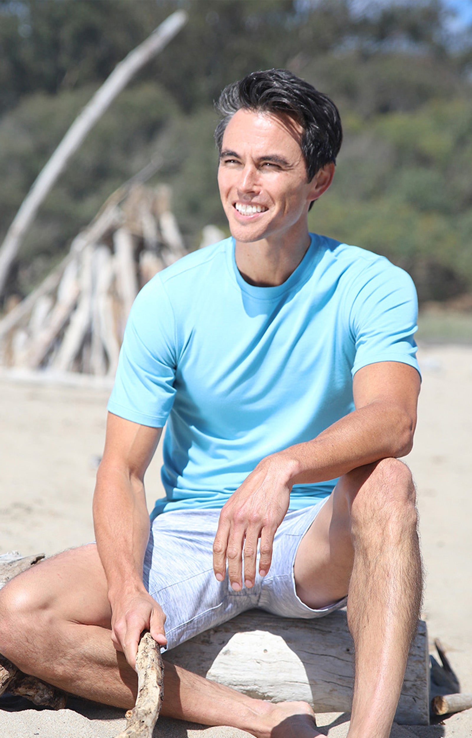 men's UPF shirt in lagoon|lagoon