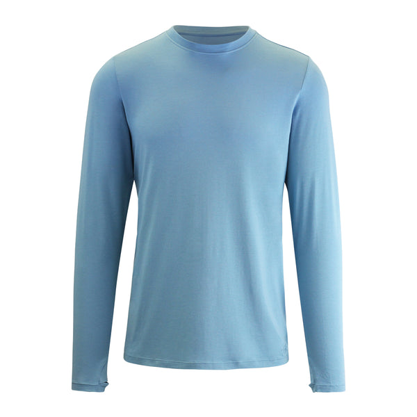 Men's UPF 50+ Sun Protection Shirts Quick Dry UV T-Shirts, Light Sky Blue / 2XL