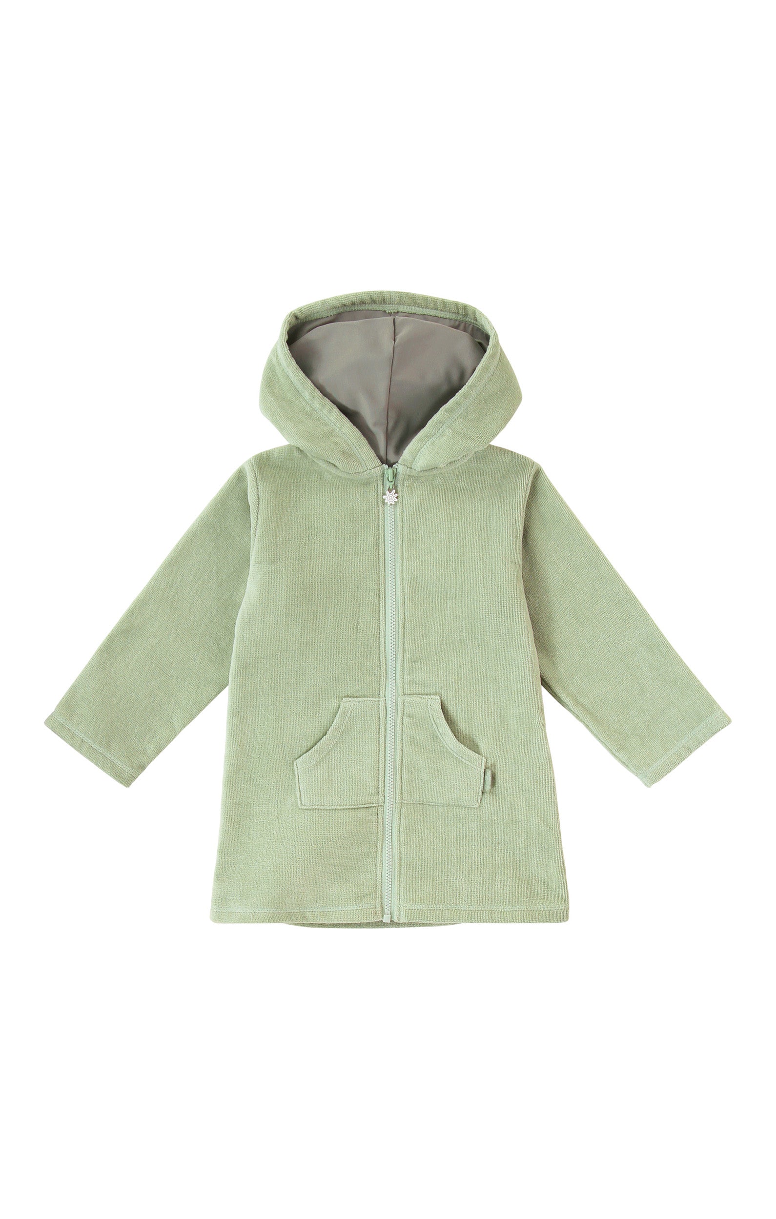 kids hooded terry beach cover up|frosty-green