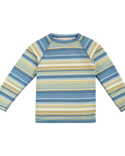 kids long sleeve crew sunny swim shirt in pinecrest stripe|pinecrest-stripe