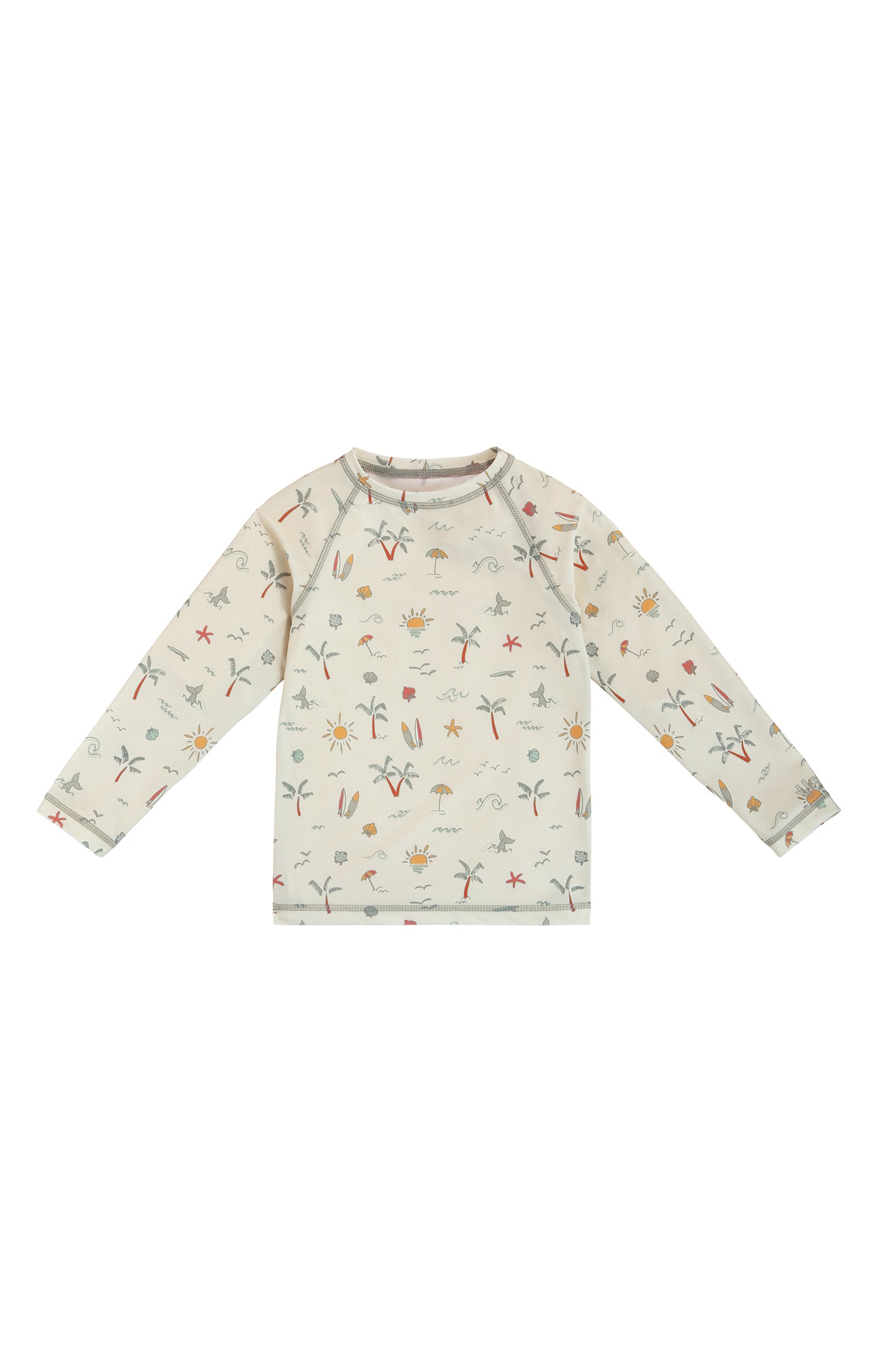 kids long sleeve crew sunny swim shirt in tropical trip|tropical-trip