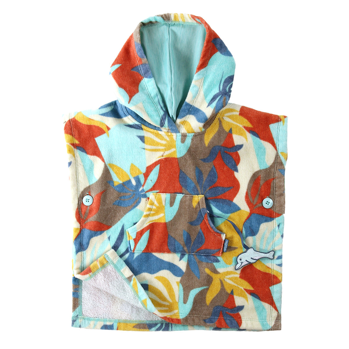 Boys Jacket With Thumb Holes Blue Flower Pattern Background Kids