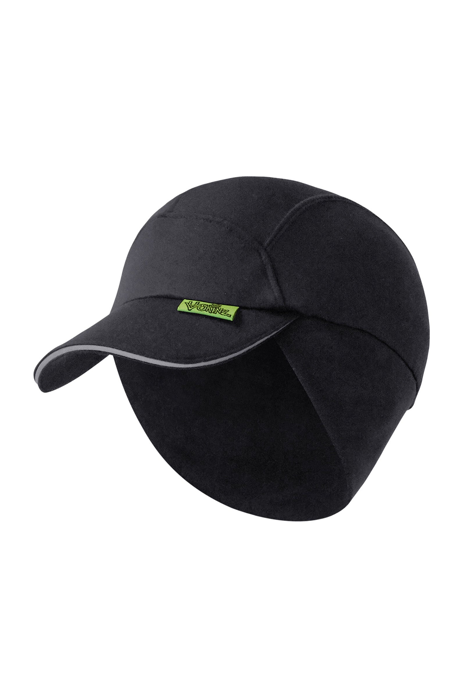 Front of the Kid's Active Fleece Hat in Black|black
