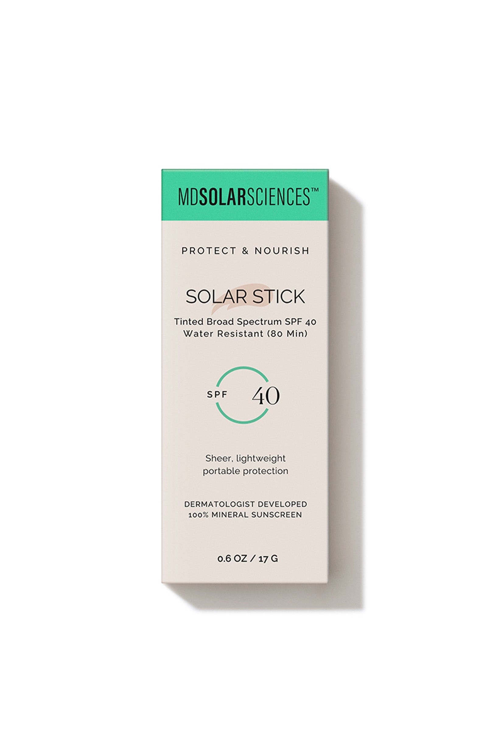 MDSolarSciences Tinted Solar Stick - Face & Lips Sunscreen - SPF 40+ (0.6 oz)