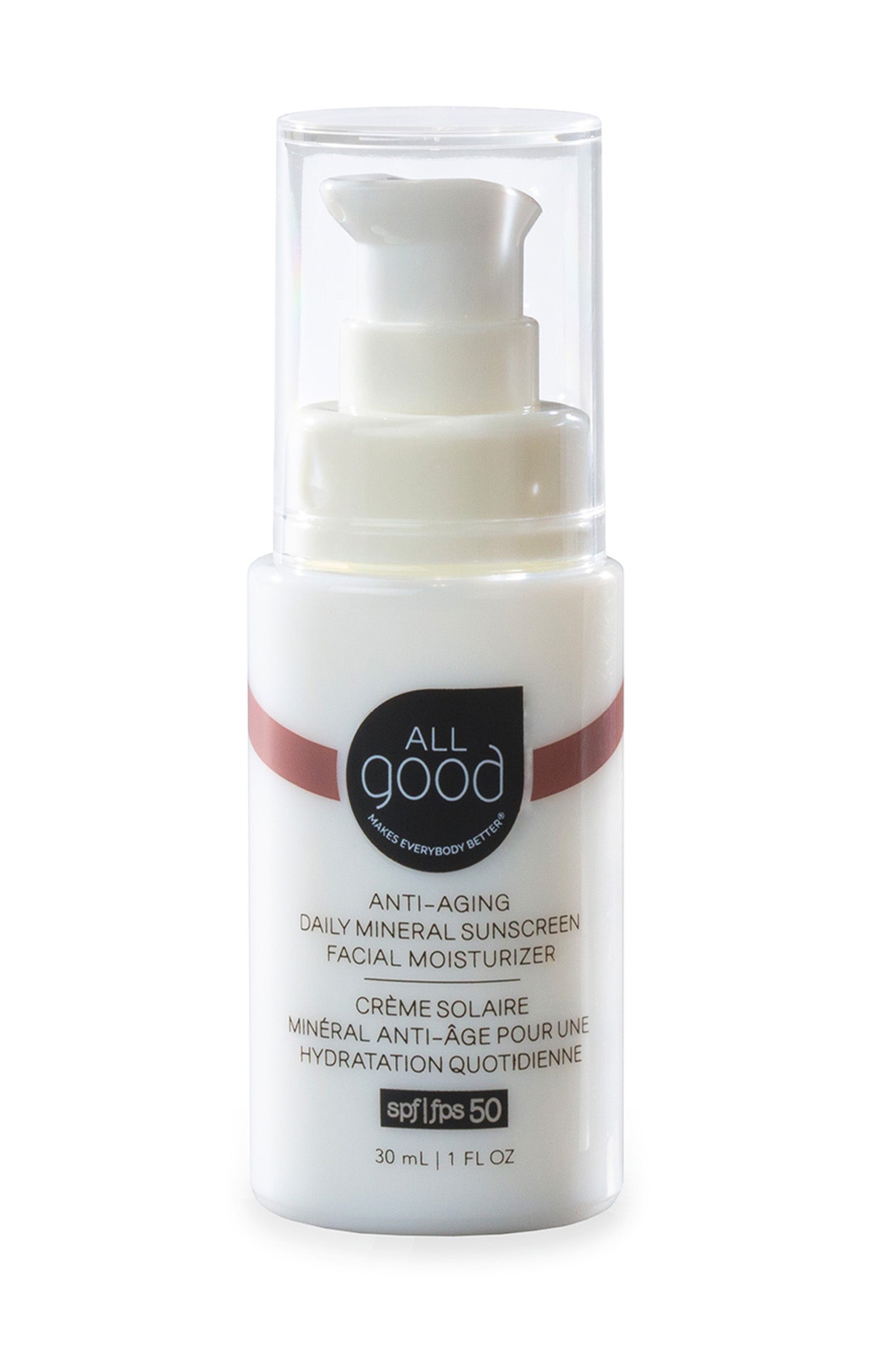 ALL Good Anti-Aging Daily Facial Moisturizer - Mineral Sunscreen - SPF 50+ (1oz)