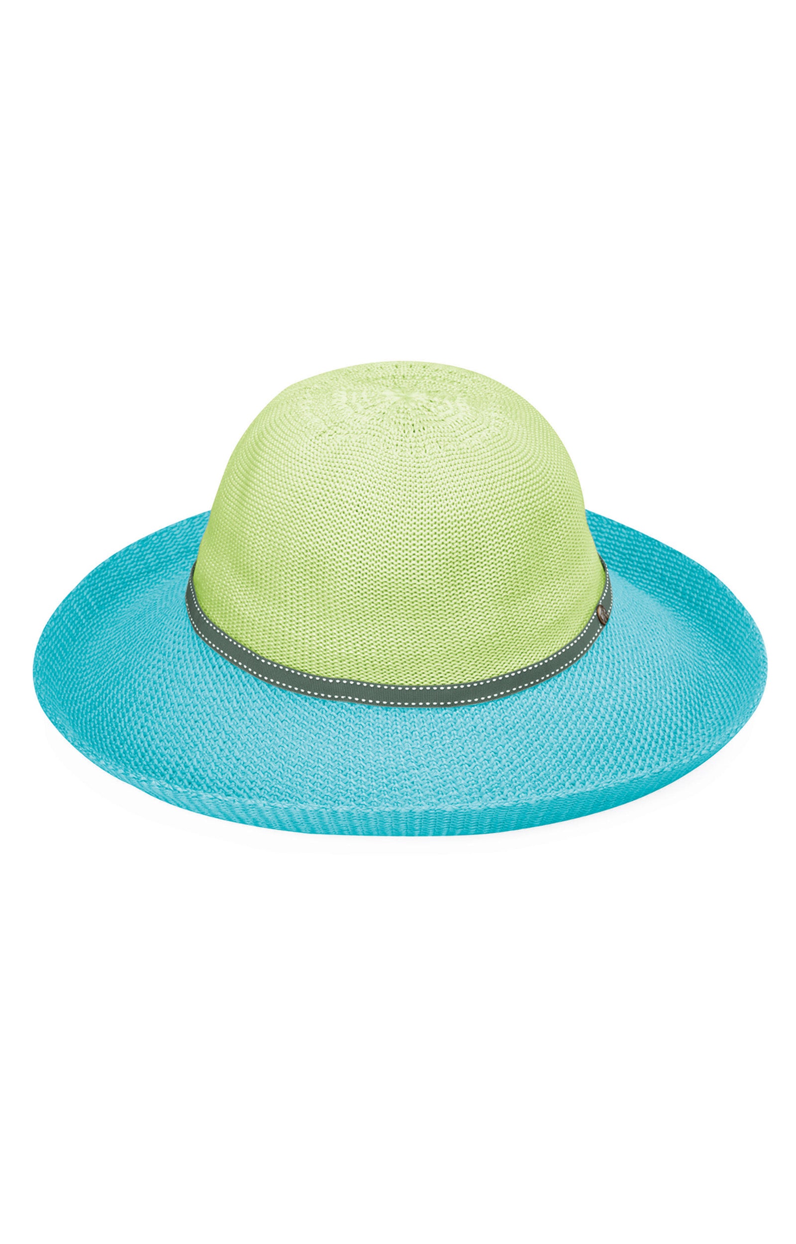 UV Skinz's women's two toned hat in lime turquosie|lime-turquoise