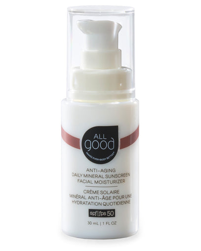 ALL Good Anti-Aging Daily Facial Moisturizer - Mineral Sunscreen - SPF 50+ (1oz)
