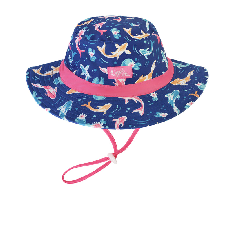 UV Skinz's girl's swim hat in lily koi|lily-koi