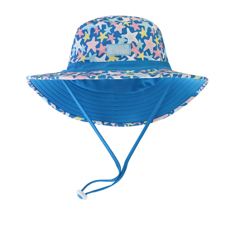 Girl's swim hat in starfish party|starfish-party