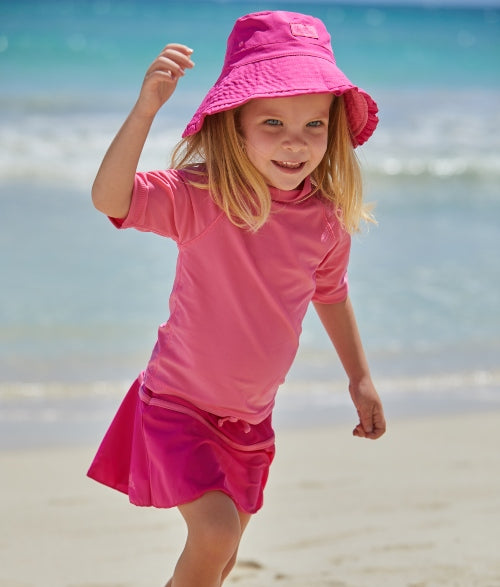 Girls Swimwear UPF 50+ Kids Sun Protection UV Rash Vest Swim top