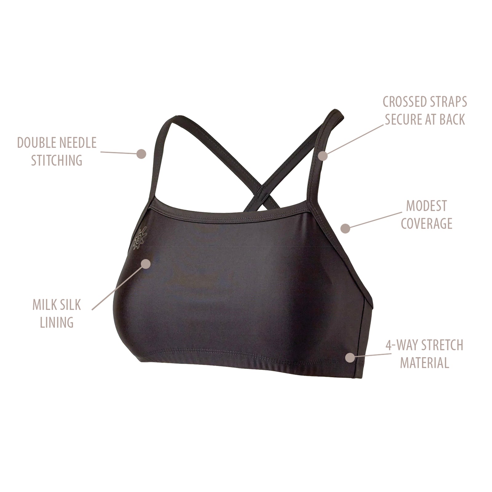 La Blanca Island Goddess Halter Bra Swim Top & Loop Side Tie