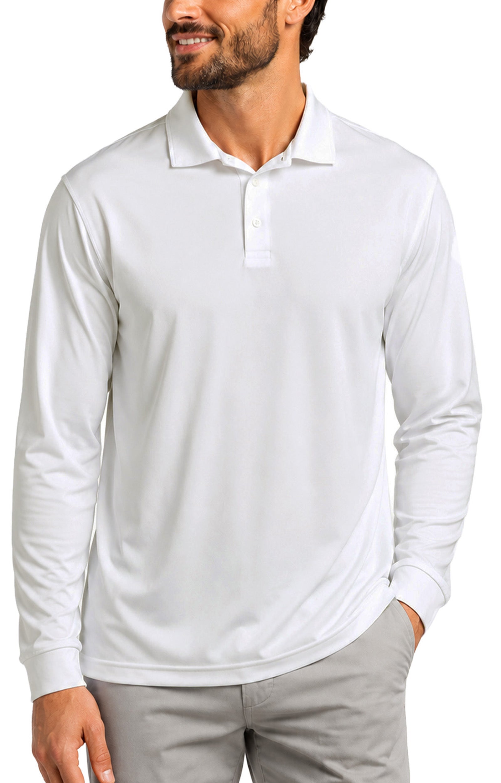 Men's Long Sleeve Performance Polo