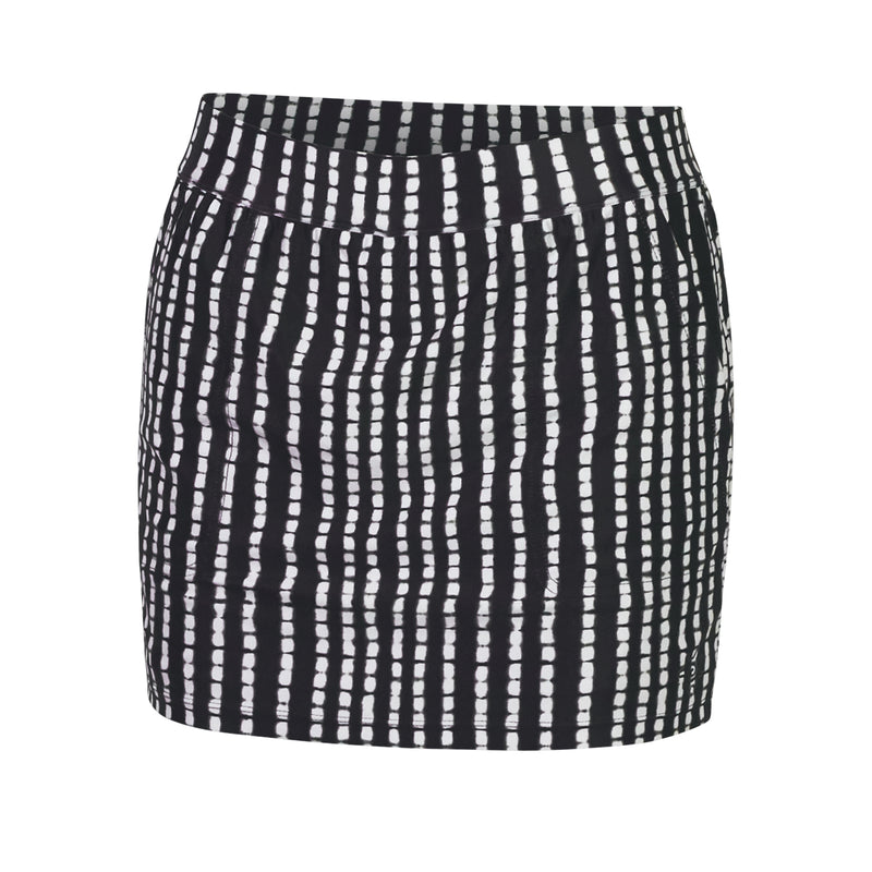 women's active swim skirt in black reflection|black-reflection