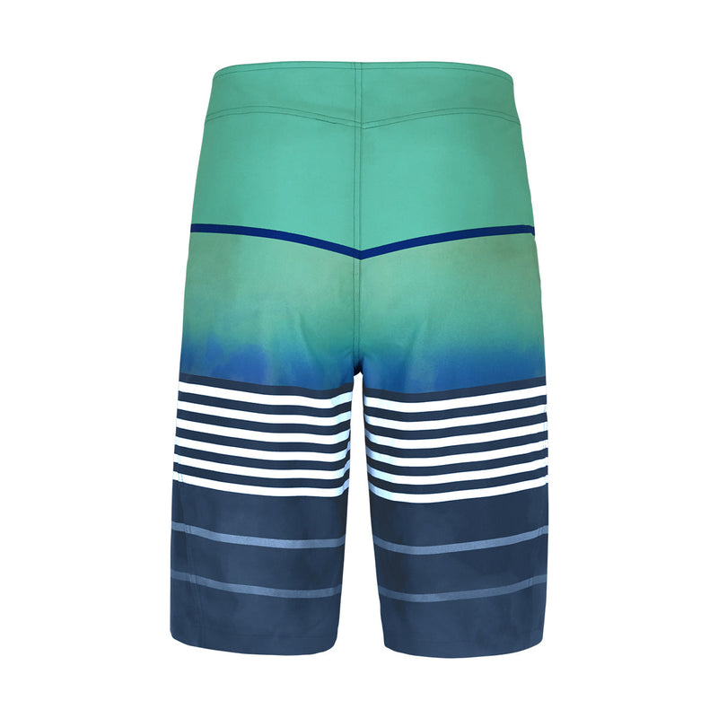 UV Skinz's men's coastal board shorts in mint watercolor stripe|mint-watercolor-stripe