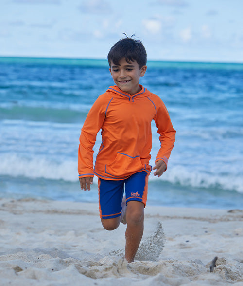 Boys hooded on sale rash guard