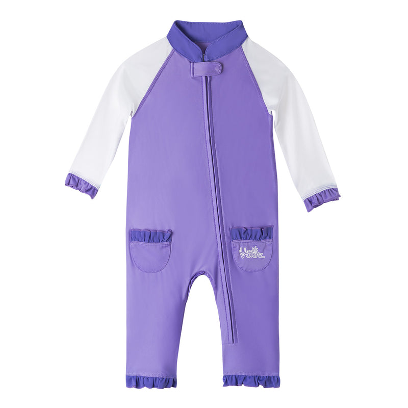 baby girls long-sleeve swimsuit in misty purple white|misty-purple-white