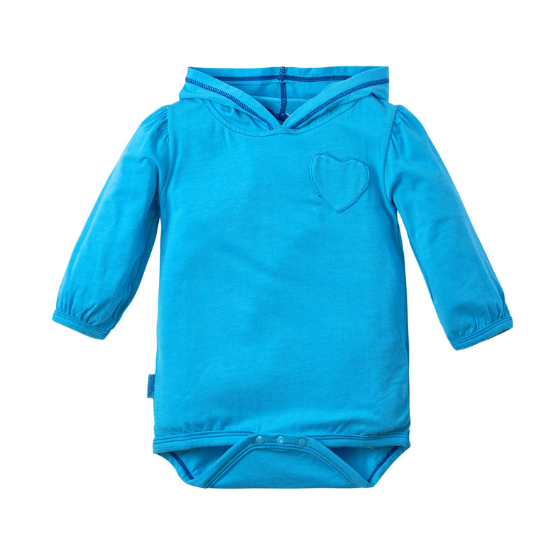 Baby Girl's Hooded Sunzie in Aqua|aqua