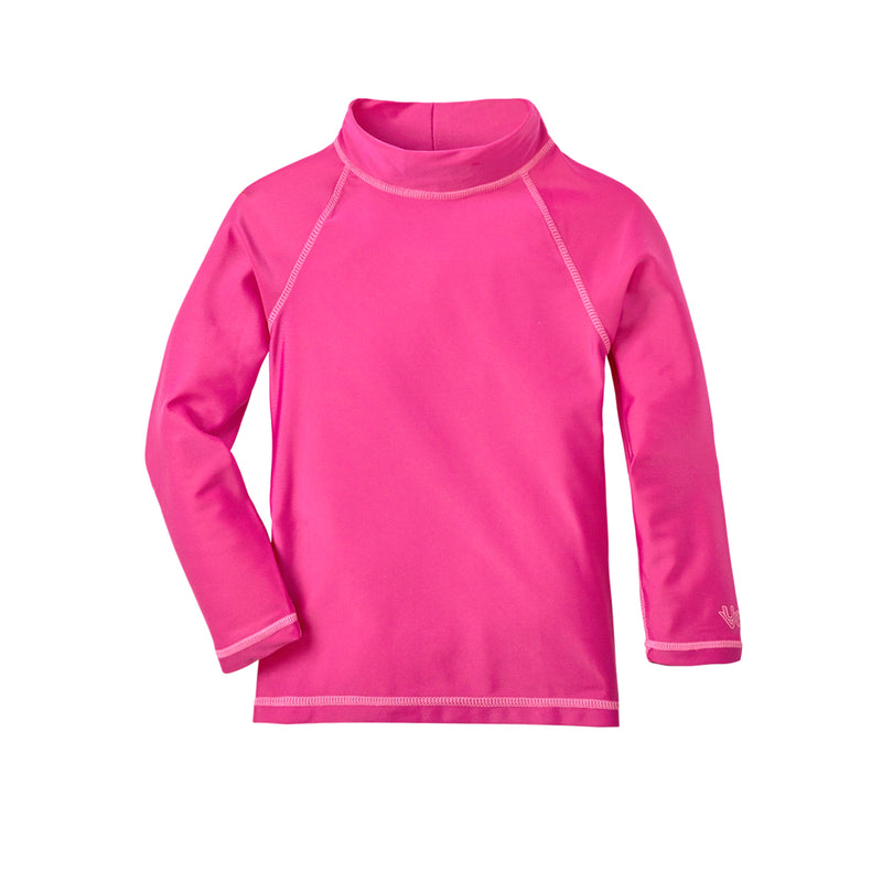 baby long sleeve swim shirt in hot pink|hot-pink